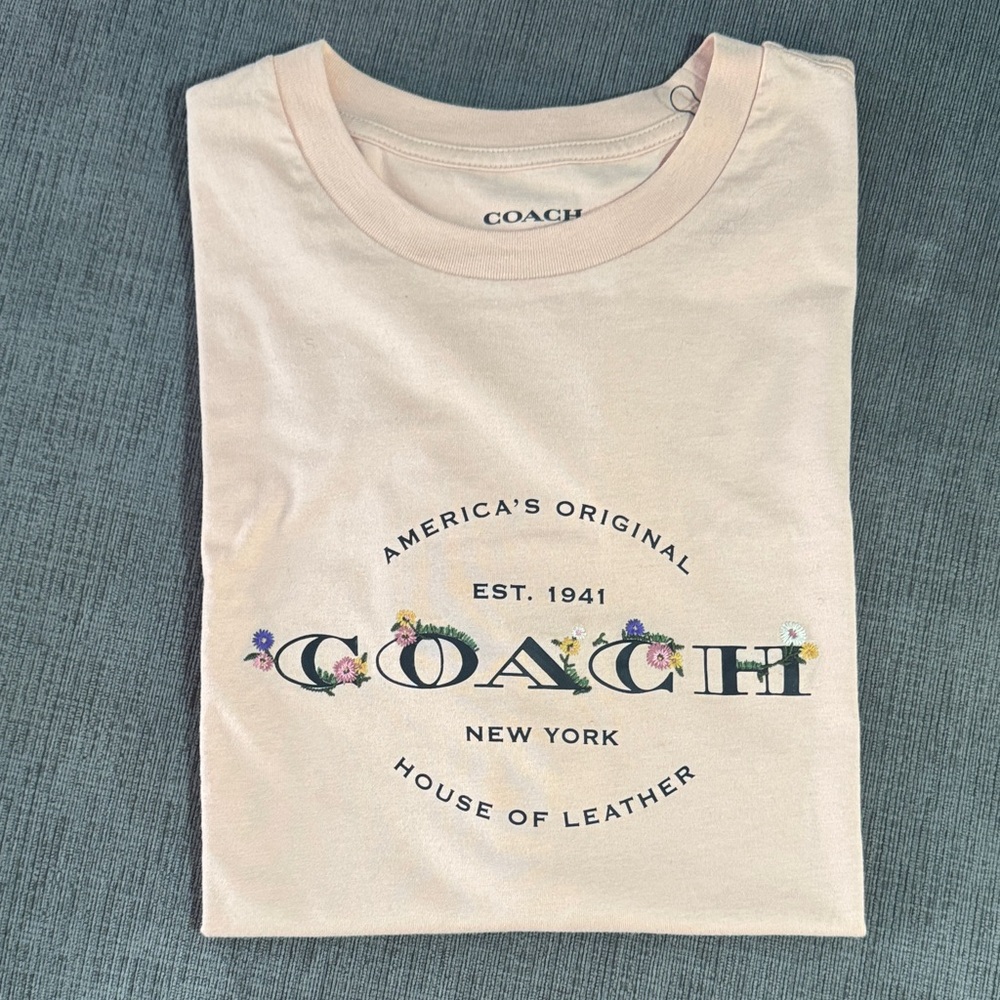 Coach Light Pink Logo T-Shirt